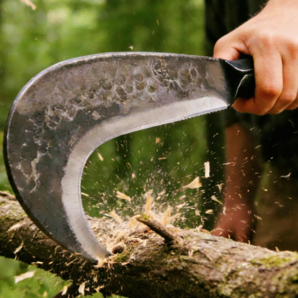 Machete for Cutting Trees Heavy Duty&Yard Work Machete with Billhook Sickle Design, Extension Handle for Tree Cutting, Brush Clearing, Grass Cutting, Outdoor Survival Garden Tools
