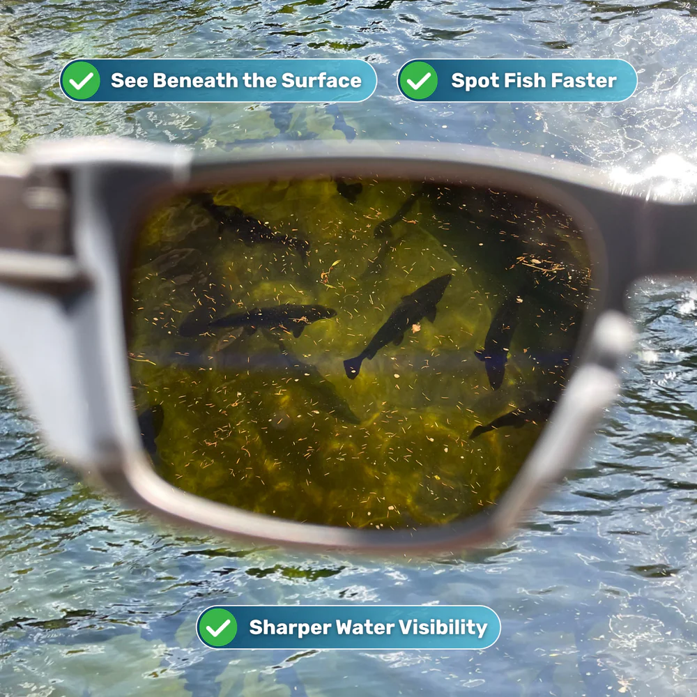 Polarized Fishing Sunglasses | See Fish Underwater, Block Glare,  UV Protection，Father's Day gift