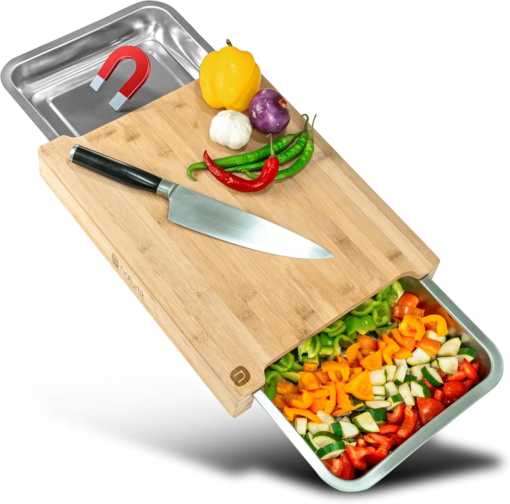 Solid wood drawer-type cutting board