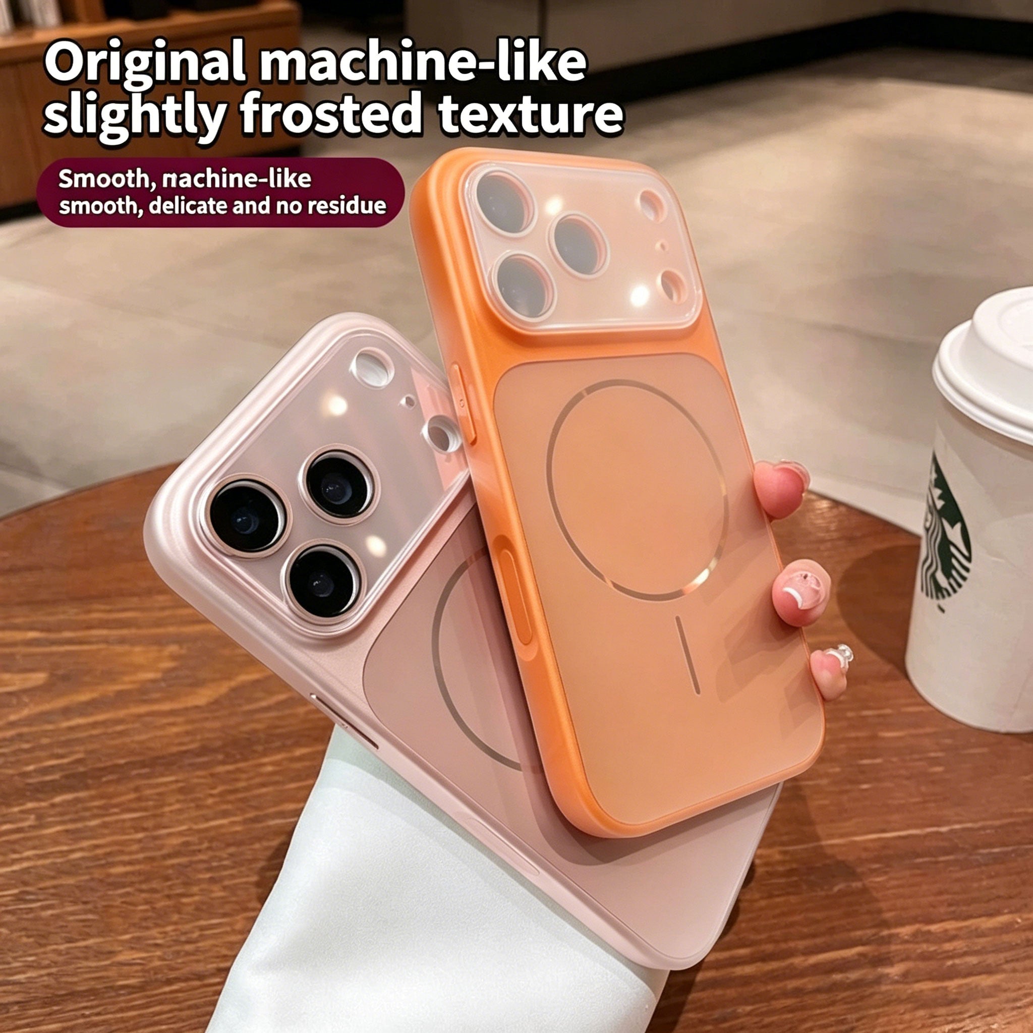 A high-quality, AI-powered, drop-proof case for iPhone 17 Pro with a large, flowing window display, compatible with all Apple models. It features a premium design and includes AI buttons.