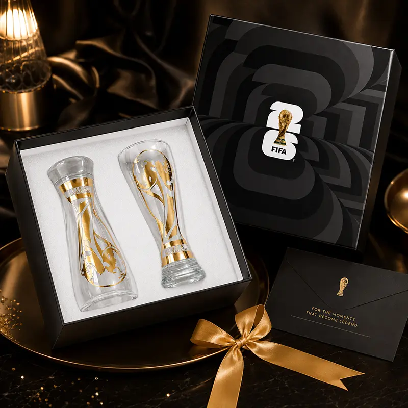 World Cup 26 Gold Stamped Classic Beer Glass Set 11oz Craft Beer Glasses for Pilsner IPA & More Drinkware Father`s daygift Boyfriendgift Tumblers summerwins Dealsforyoudays