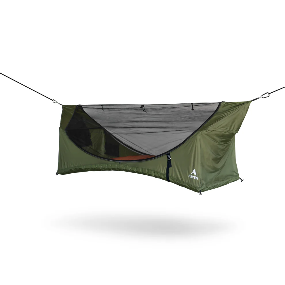 Haven XL Tent + sleeping mat, an integrated system that provides everything you need for comfortable outdoor sleep.