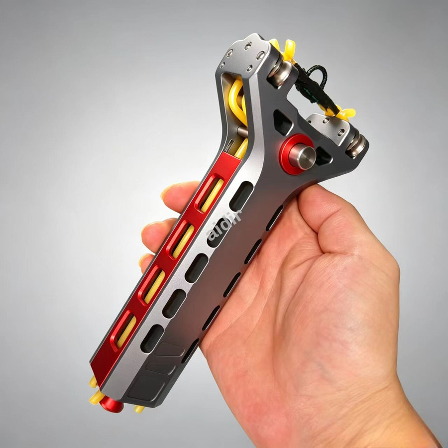 Gifts that men can't refuse，G-5 Professional Edition: Telescopic Aluminum Alloy Slingshot | High Initial Velocity Outdoor Competitive Sports Equipment