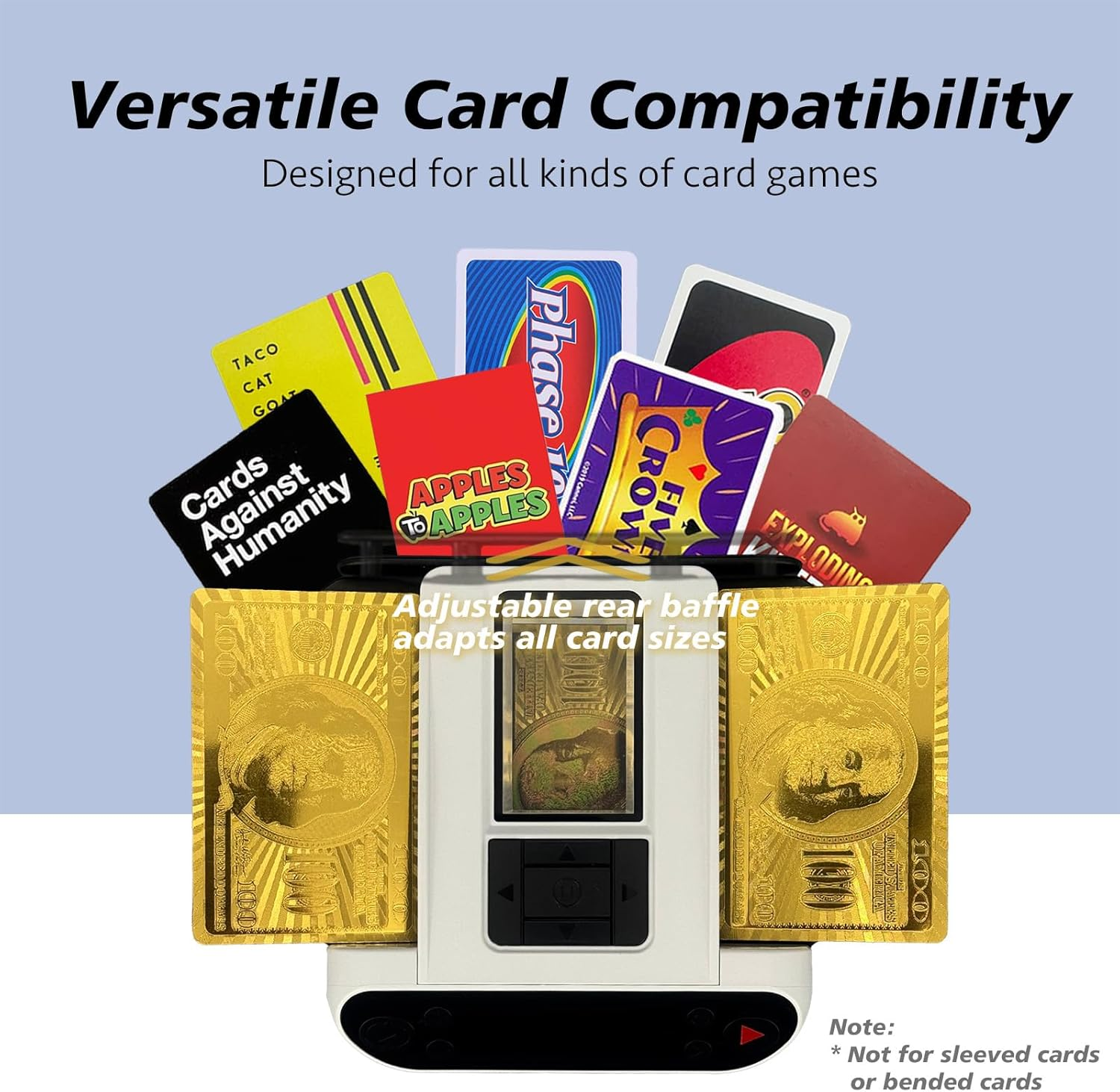 All-in-One Automatic Card Shuffler and Dealer,with 8 Remotes,Programmable Dealer,Card Shuffler 2 Deck,360° Rotation,Ultra Quiet,Rechargeable,up to 12 Players,for All Card Games