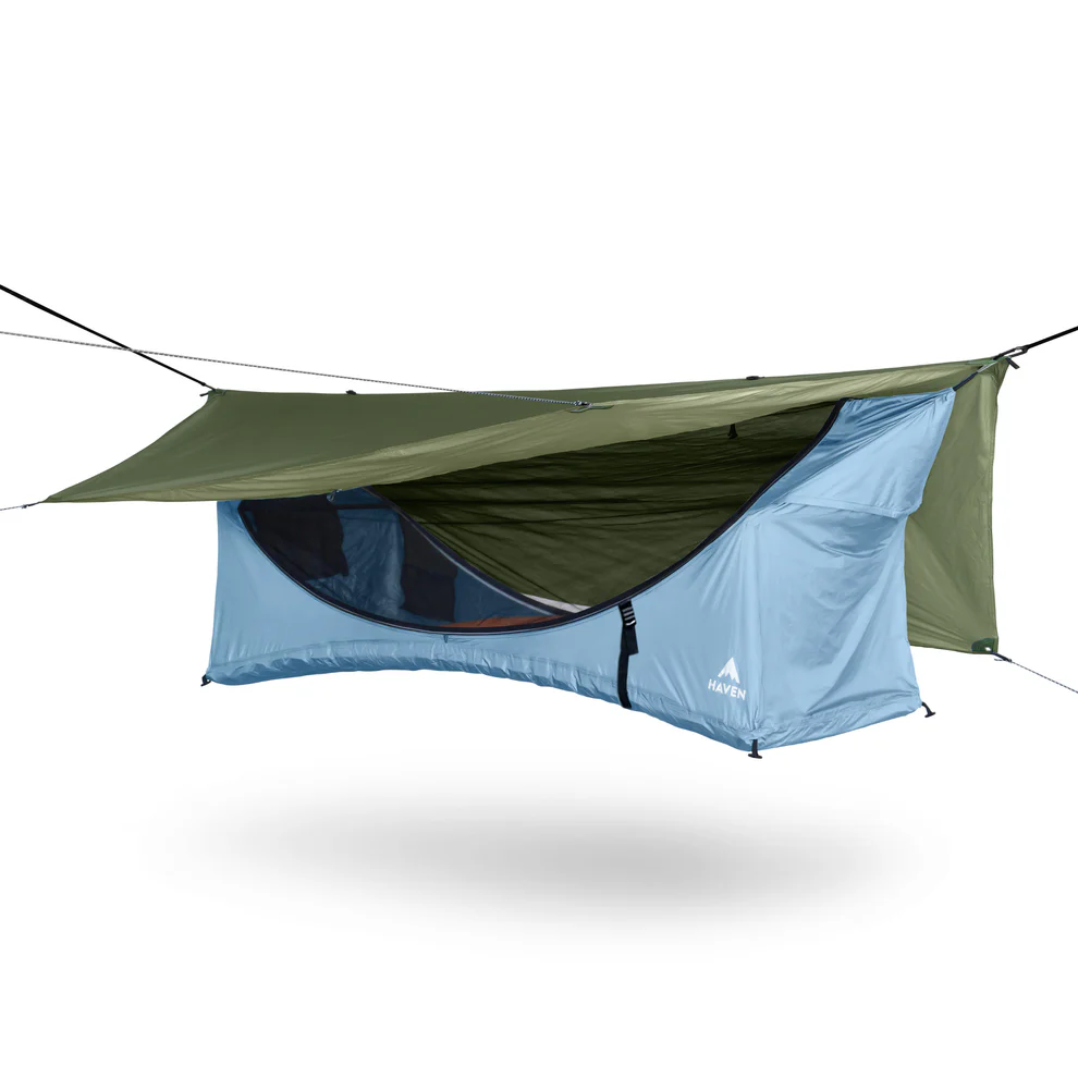 Haven XL Tent + sleeping mat, an integrated system that provides everything you need for comfortable outdoor sleep.