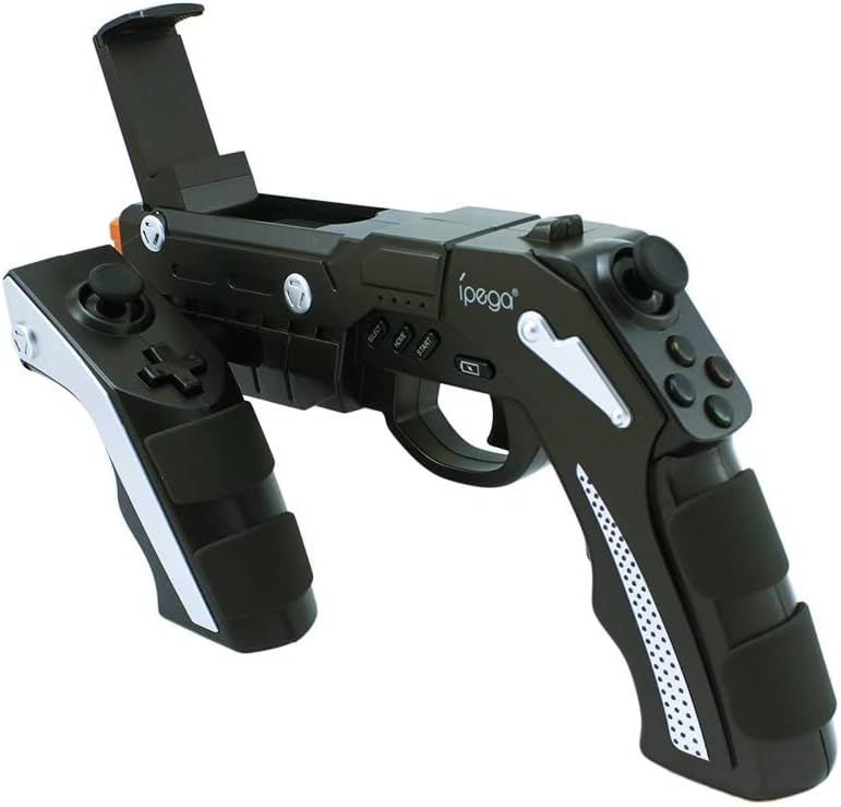Gun-shaped wireless Bluetooth game controller sticker, suitable for mobile phones, tablets, and TV boxes; a creative gift.