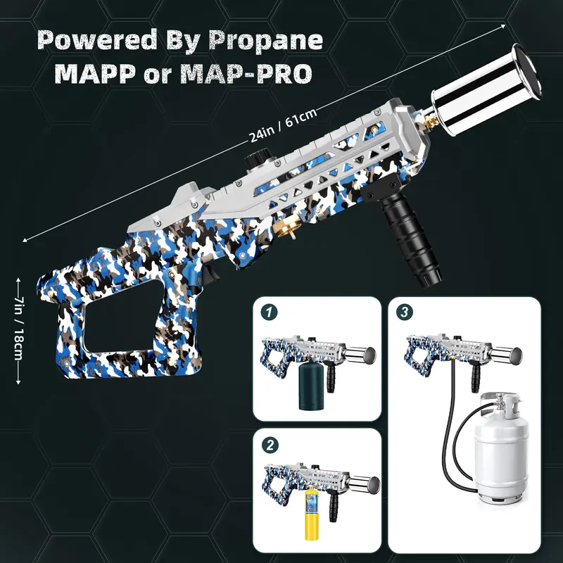 ARTFLAMM Powerful Propane Torch Gun, Multi-use Torch With Adjustable Flame, Blow Torch for Campfire, Fire Pit Starter, Fun Gift (Propane Tank Not Included) fathersdaygift