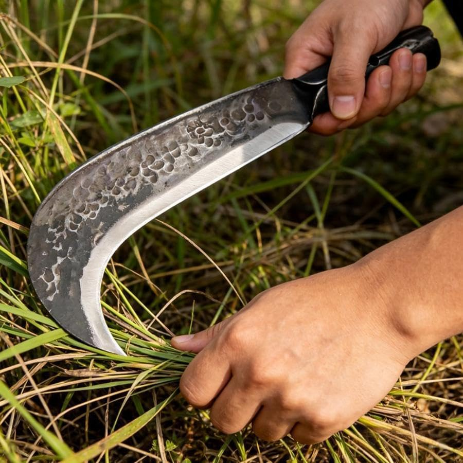 Machete for Cutting Trees Heavy Duty&Yard Work Machete with Billhook Sickle Design, Extension Handle for Tree Cutting, Brush Clearing, Grass Cutting, Outdoor Survival Garden Tools