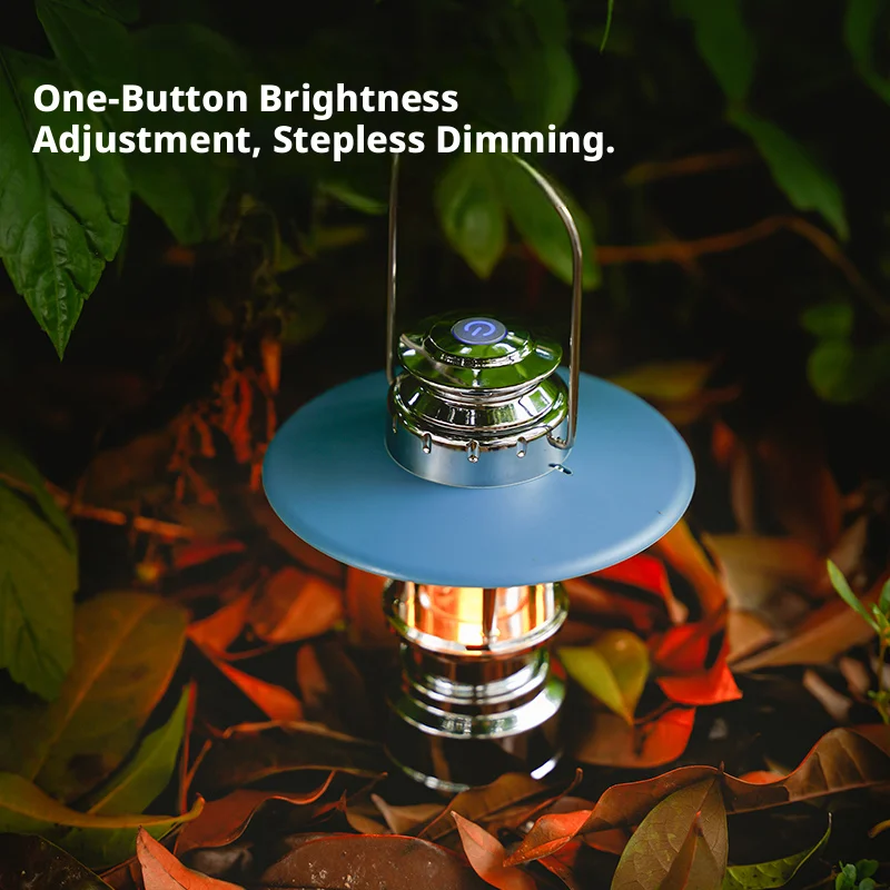 LED Emergency Handheld Lamp Portable Vintage Lantern Camping Tent Charger Outdoor Atmosphere Lighting