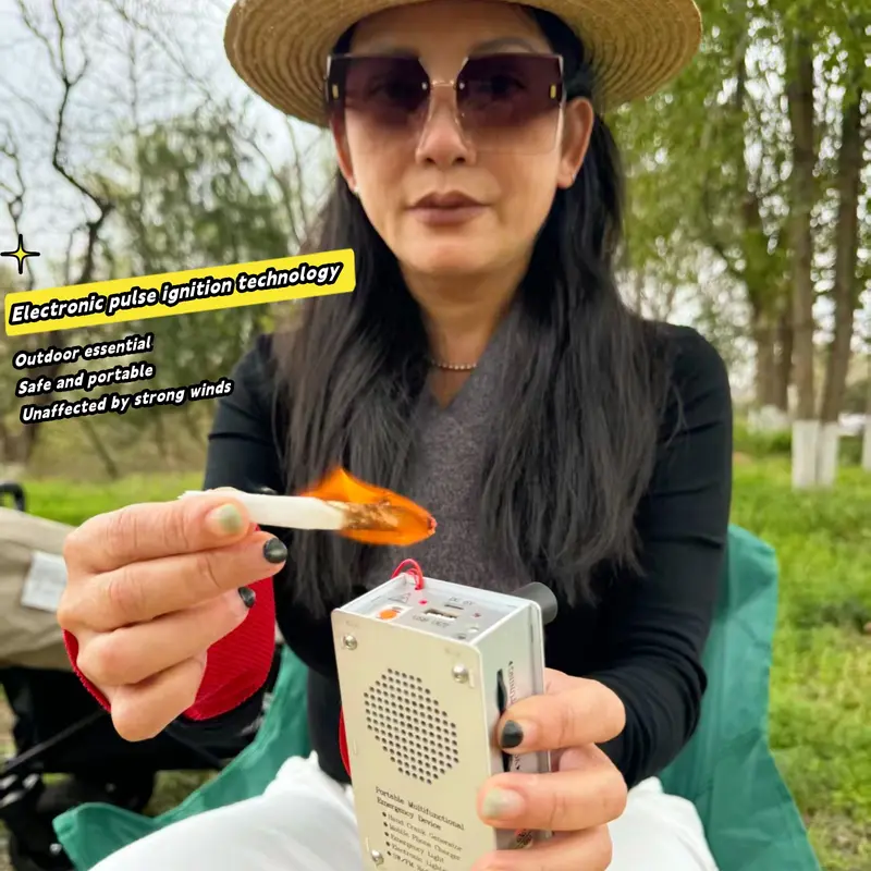 High-power 1000mAh hand-cranked generator, mini portable emergency power supply, safe and practical, suitable for leisure stress relief, outdoor adventure, camping, sudden power outages and other situations.