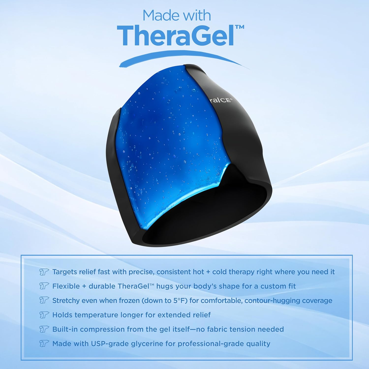 Gel face mask, ice pack, headband for physical cooling to relieve headaches, promote sleep, hot and cold compresses, and hat for general relief.