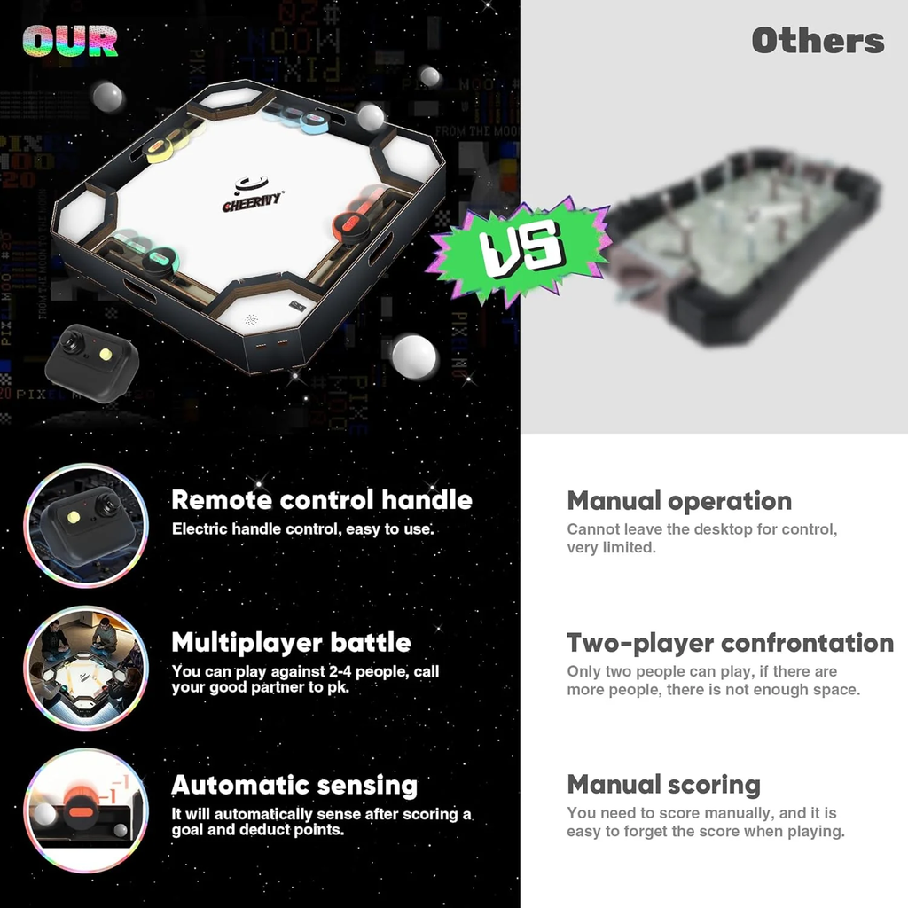 World Cup,Board Game Arcade for Home,Tabletop Games with Remote Control, Sling Puck Games with LED Light and Sound Effects,,with a Points, Fun Table Games for Family Gatherings,Children's gifts，Creative gifts