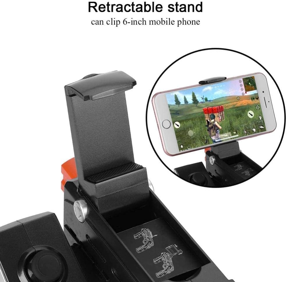 Gun-shaped wireless Bluetooth game controller sticker, suitable for mobile phones, tablets, and TV boxes; a creative gift.