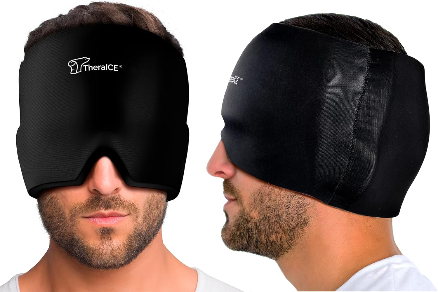 Gel face mask, ice pack, headband for physical cooling to relieve headaches, promote sleep, hot and cold compresses, and hat for general relief.