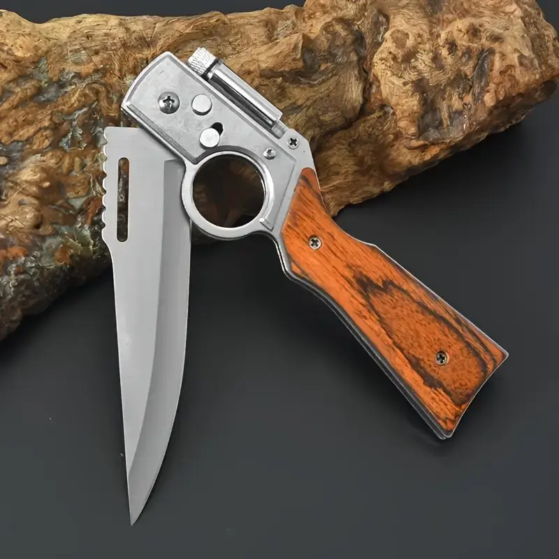 [Father's Day Best Gift Choice] AK47 Pocket Folding Knife, 5C13Mov Stainless Steel,Security Lock,Men's Gift,Suitable for Camping,Hunting,Outdoor Survival,Emergency Situations and EDC Tactical Tools.