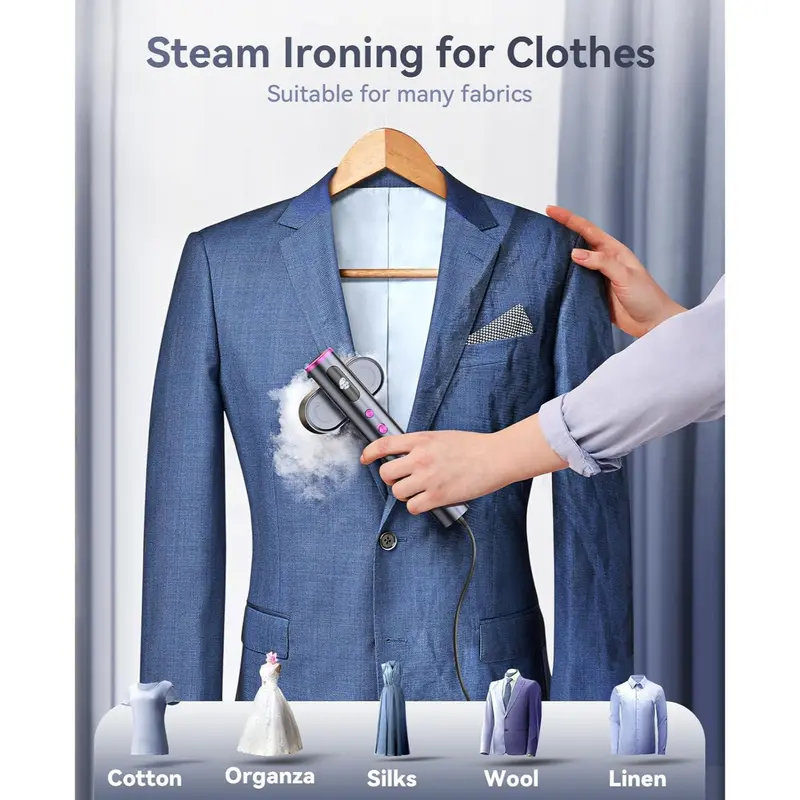 Jack ＆ Rose Garment Steamer for Clothes,Hanrdheld Steamer & Iron 2 In 1,15s Fast Heat Up,Large Panel,100-240V Wide Voltage,Suitable for Global Travel clothes iron Summervibes