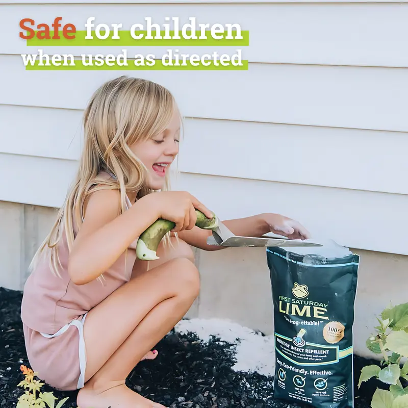 First Saturday Lime Insect Repellent, Multi-Purpose Pet Friendly Pest Control & Deodorizer for Home, Garden, Yard & Chicken Coop Protect Homes And Other Buildings Protect Yards From Ticks