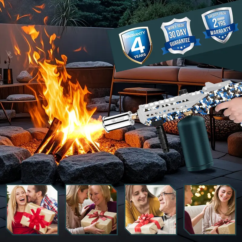 ARTFLAMM Powerful Propane Torch Gun, Multi-use Torch With Adjustable Flame, Blow Torch for Campfire, Fire Pit Starter, Fun Gift (Propane Tank Not Included) fathersdaygift