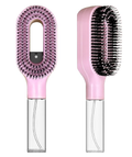 2-in-1 Detangler Hair Brush, With Built-In Mister Spray, Wet & Dry Detangling Brush for Curly, Wavy & Straight Hair | No-Tangle Anti-Frizz Hair Care Brush,Water Reservoir 50ml.