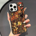 Stained Glass Inspired Floral Magnetic iPhone Case,Compatible With iPhone 16/15/14/13/12 Series