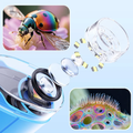 [2026 Upgrade] SEEKID Microscope with Built-in Photo & Video Camera, 2.4" 4K Screen – 1000X Microscope and 100m Telescope, STEM Toy & Educational Gift for Boys & Girls Ages 3–12