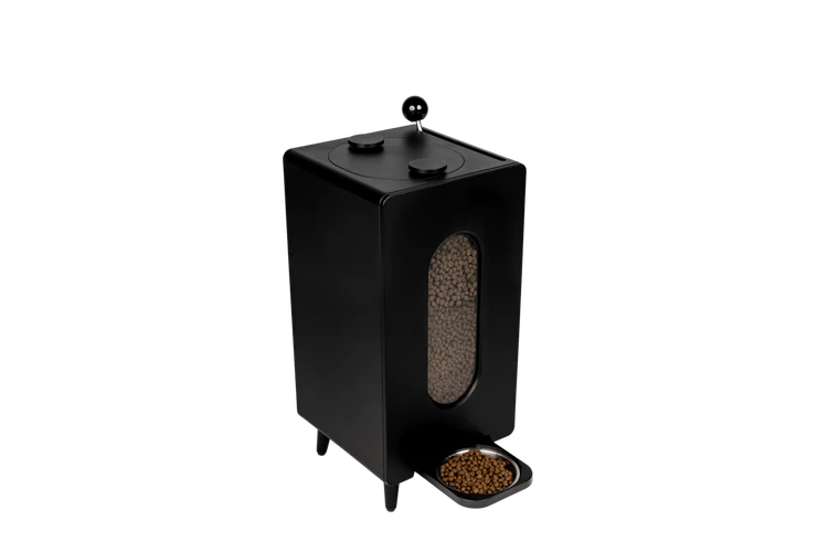 Cat and dog food bins, sealed and moisture-proof food storage containers, retro-style furniture, high-end natural wood color food storage bins