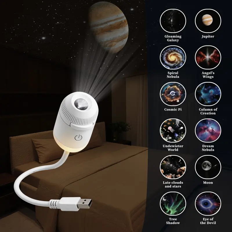 USB starry night light, suitable for home scenes, small footprint, clear projection. Usb Charging Lampara Usb C Rechargeable Usb Led outdoorfun