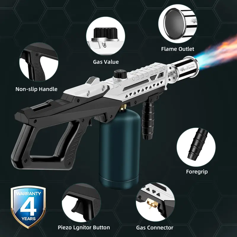 ARTFLAMM Powerful Propane Torch Gun, Multi-use Torch With Adjustable Flame, Blow Torch for Campfire, Fire Pit Starter, Fun Gift (Propane Tank Not Included) fathersdaygift