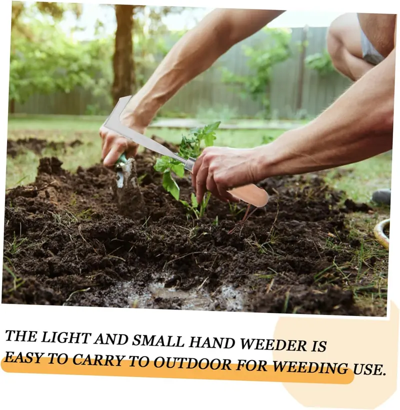 【Fathers Day Gift】 Crack Weeding Tool Stainless Steel Manual Grass Puller Beech Wood Handle for Sidewalk Driveway Patio Paver Narrow Wall Gaps Garden