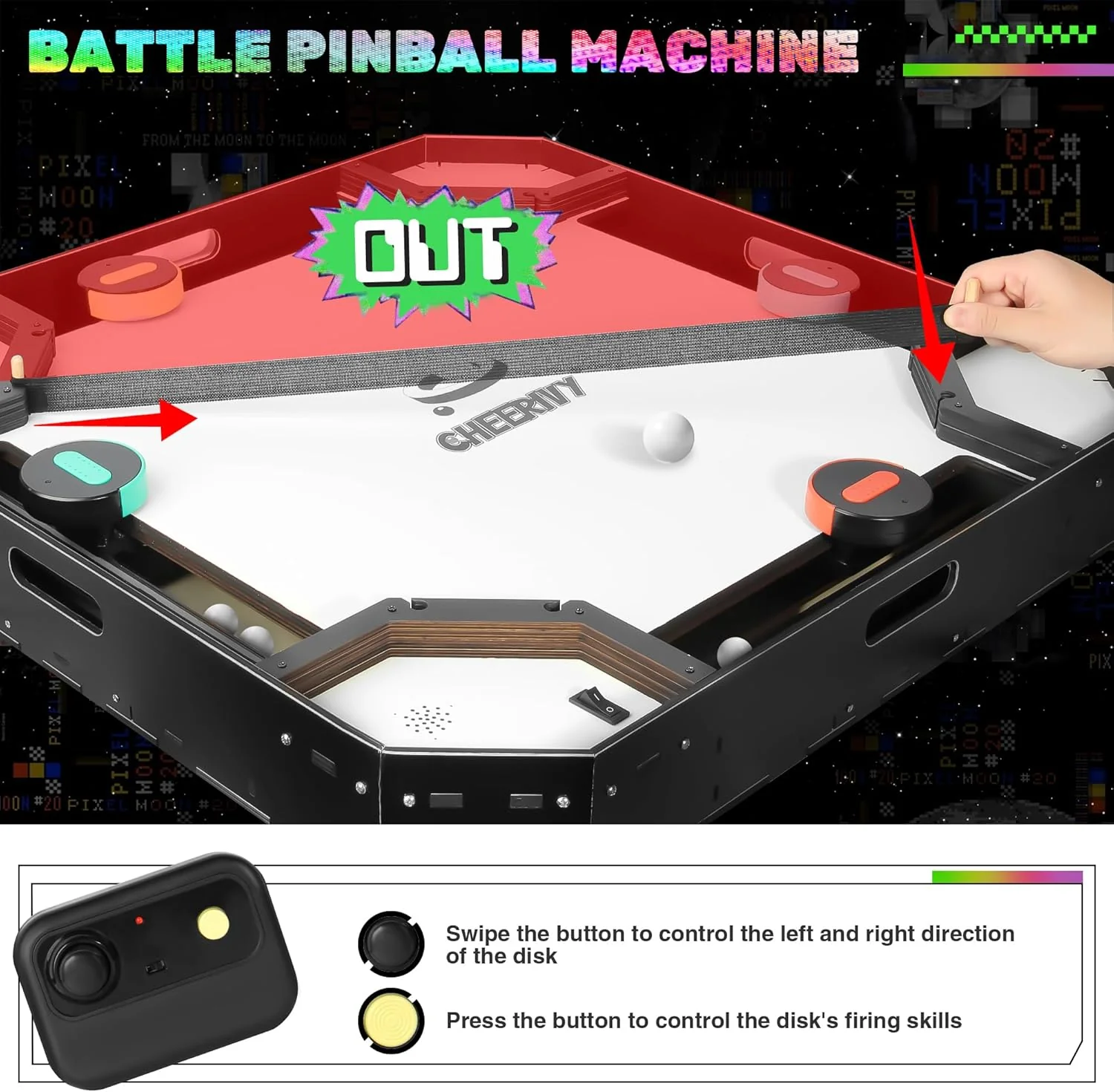 World Cup,Board Game Arcade for Home,Tabletop Games with Remote Control, Sling Puck Games with LED Light and Sound Effects,,with a Points, Fun Table Games for Family Gatherings,Children's gifts，Creative gifts