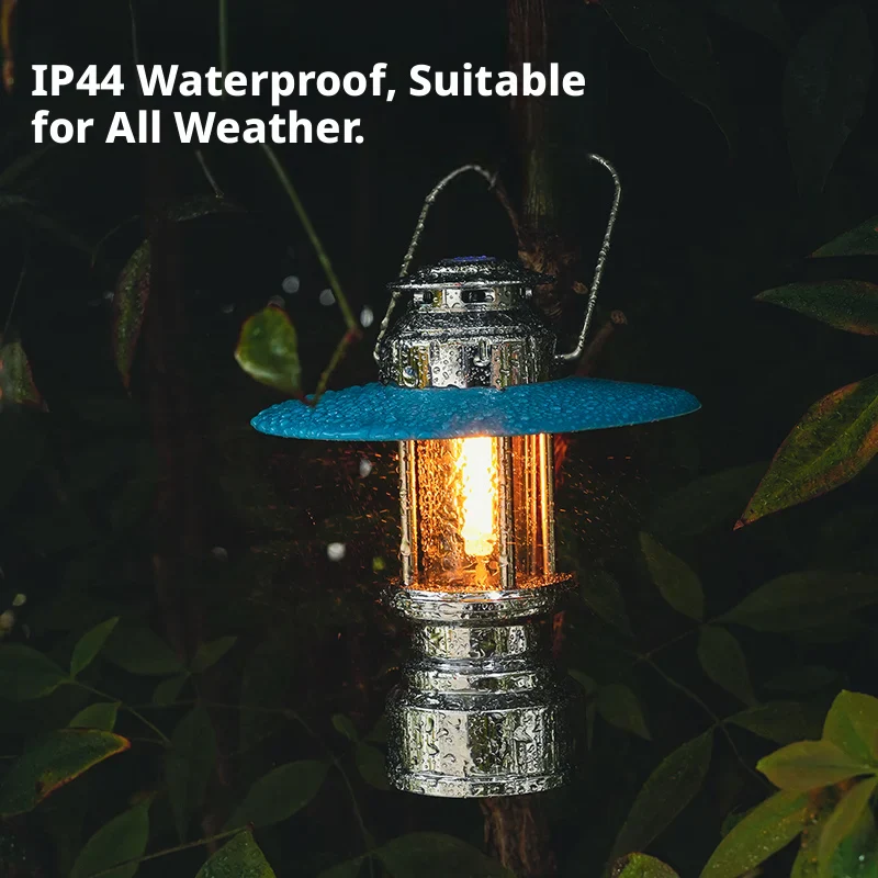 LED Emergency Handheld Lamp Portable Vintage Lantern Camping Tent Charger Outdoor Atmosphere Lighting