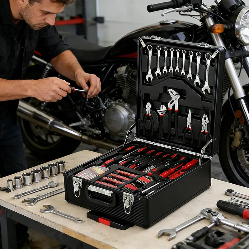 Bourvill 899-Piece Tool Set - High-Capacity Portable Metal Tool Case,Wheeled Mobile Tool Cabinet, and 4-Tier Aluminum Alloy Storage Unit- A Complete Kit for Mechanical Repair & Home Maintenance - ThePerfect Father's Day Gift #fathersdaygift