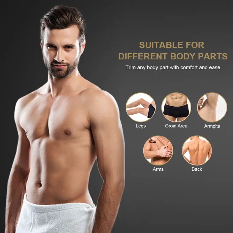 [FathersDayGift] OLOV Anti-Nick Body & Ball Trimmer - Safe Ceramic Blade Groomer for Men