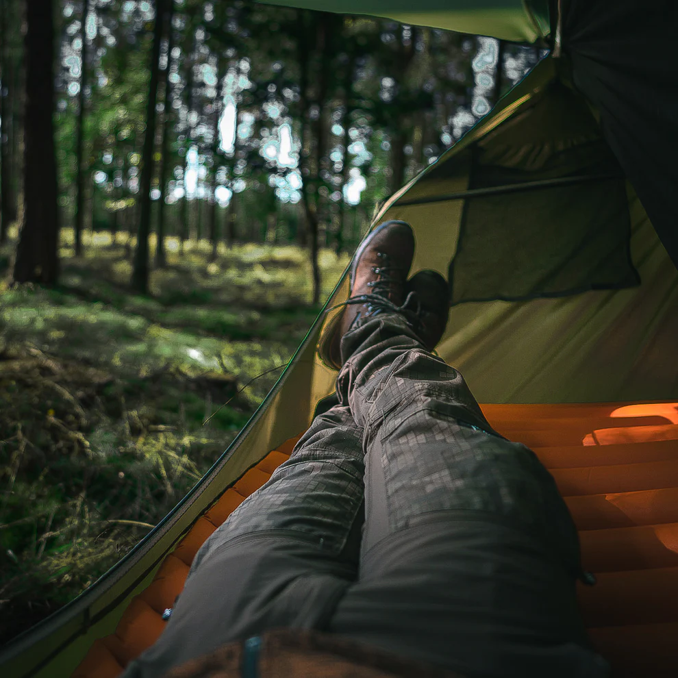 Haven XL Tent + sleeping mat, an integrated system that provides everything you need for comfortable outdoor sleep.