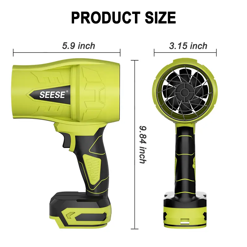【FathersDayGift】SEESE Turbo Jet Blower,Leaf Blower, Violent Turbo Fan, Pure Copper Motor,Car Drying After Wash, Handheld Snow Blower,Cordless Turbo Power Air Duster,Home Improve,Garden Mainte Holiday gifts
