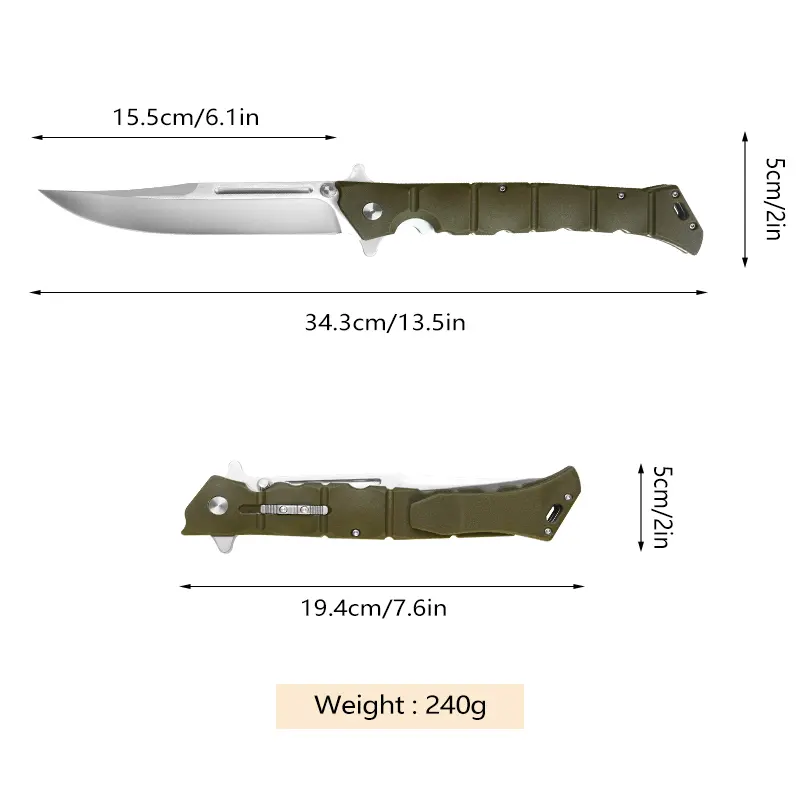 Multifunctional Outdoor Knife,Folding Knife for Camping/Hiking,Non-Slip Grip Knife,Lightweight Compact Knife for EDC,Multifunctional Tool, Men's gift