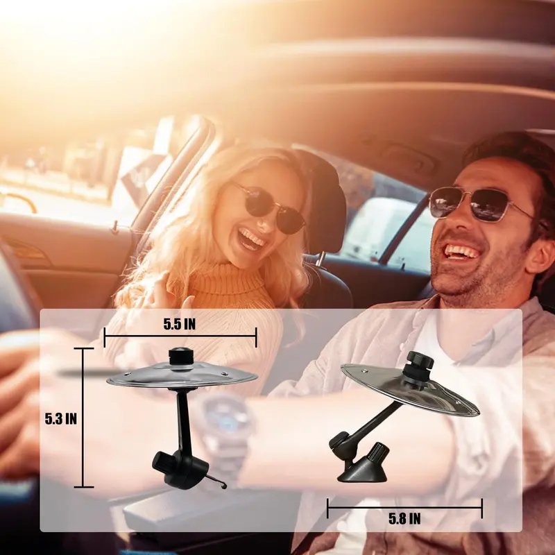 Car Crash Cymbal, Car Crash Cymbal Air Vent, Car Symbol Drum Cymbal Air Vent, Tlkiaa Easy Clip-On Mini Cymbal for Music Lovers, Compact Durable Car Accessory Percussion Instrument Christmas Gift