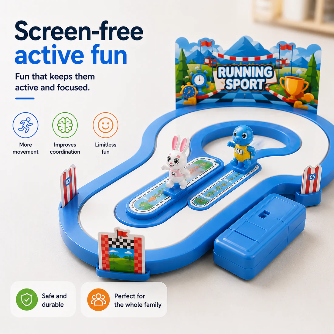 Interactive Racing Game Screen-Free Fun for Kids with Endless Energy