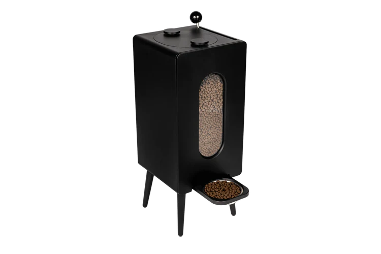 Cat and dog food bins, sealed and moisture-proof food storage containers, retro-style furniture, high-end natural wood color food storage bins