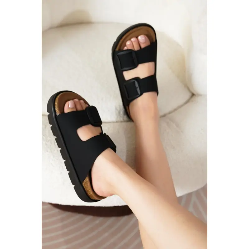 Women's Genuine Leather Flatform Platform Sandals | Summer Walking Footwear |  Non-Slip – Greece Chunky