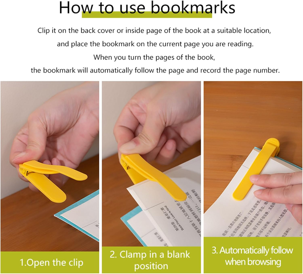 Smart Bookmark,3pcs Silicone Book Mark,Book Accessories for Reading Lovers