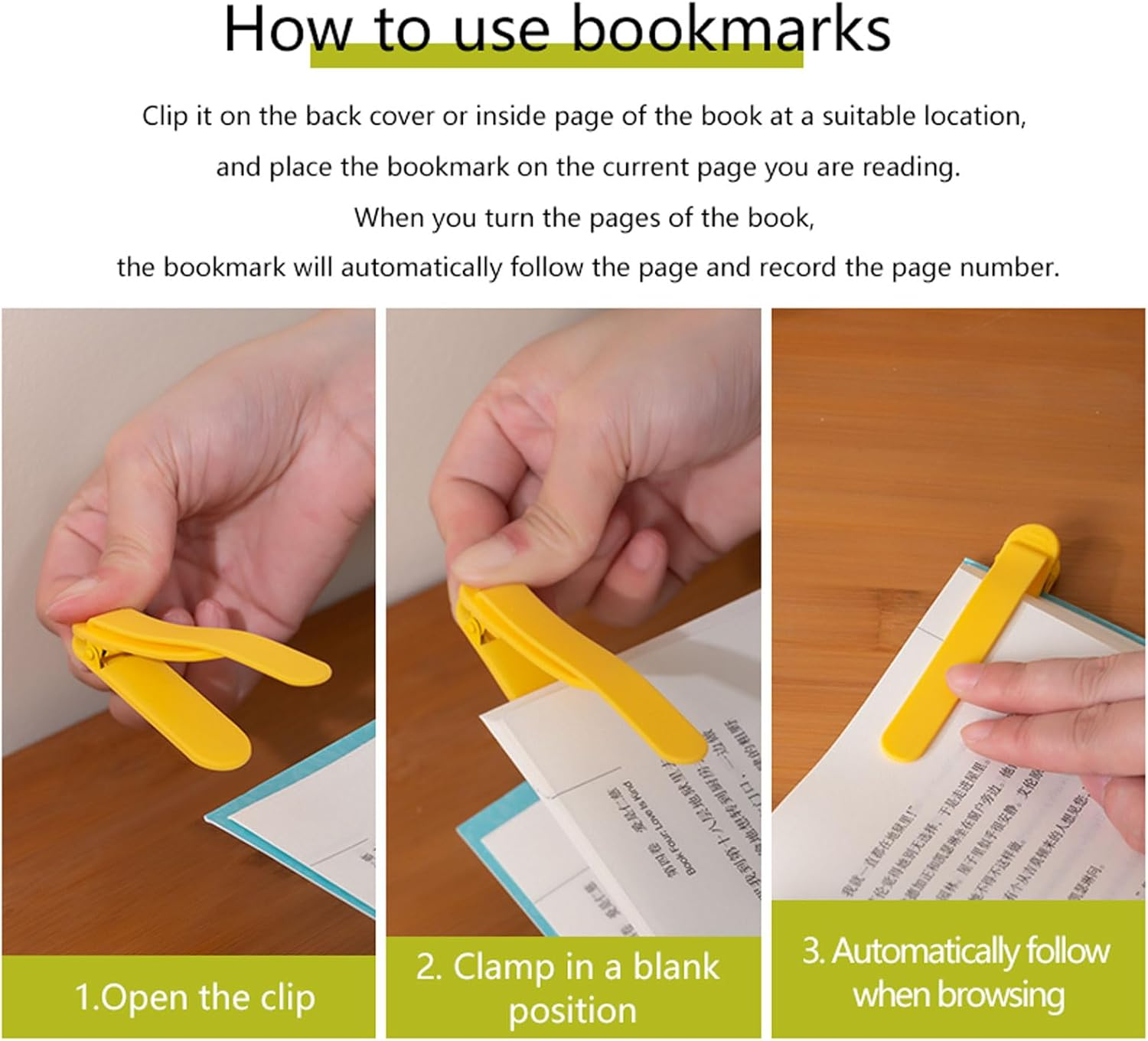 Smart Bookmark,3pcs Silicone Book Mark,Book Accessories for Reading Lovers