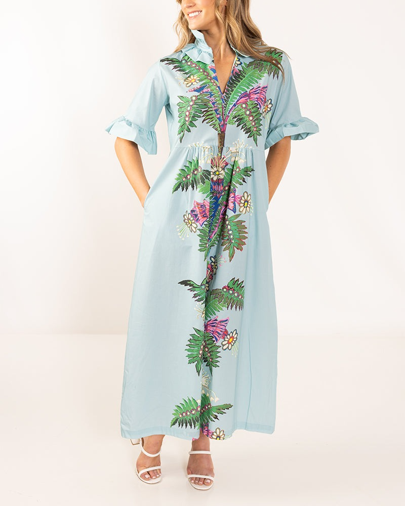 Double Ruffled Collar Dress