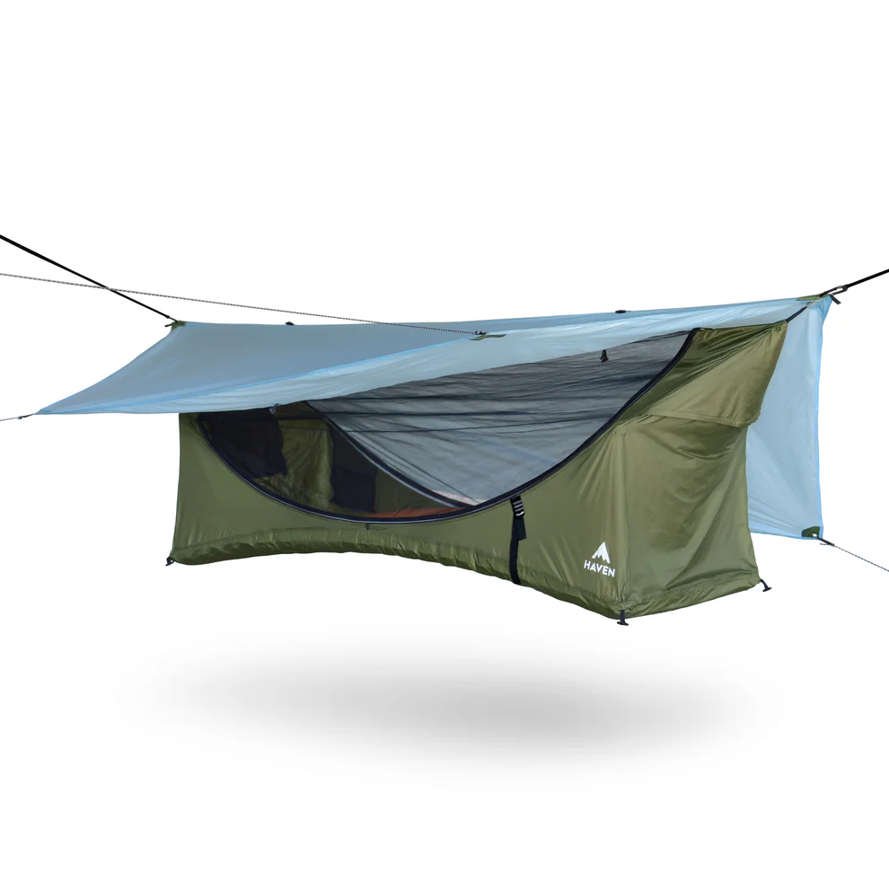 Haven XL Tent + sleeping mat, an integrated system that provides everything you need for comfortable outdoor sleep.