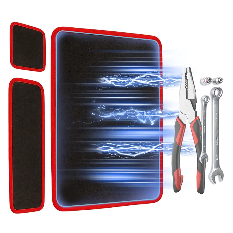 【FathersDayGift】SEESE 3PC Flexible Magnetic Tool Mat & Tray Holder - Magnetic Tool Tray, Flexible Magnetic Mat, PVC & Non-Slip for Garage Workshop, Auto Repair Tools fathersdaygiftideas fathersdaygift