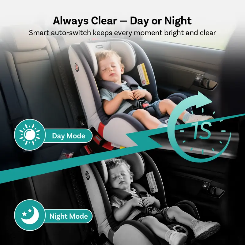 Baby Car Camera &Wireless CarPlay Adapter,1080P HD Rear Seat Monitor Display on Car Screen,150°Wide Angle No-Glow Night View, Safety for Kids & Infants