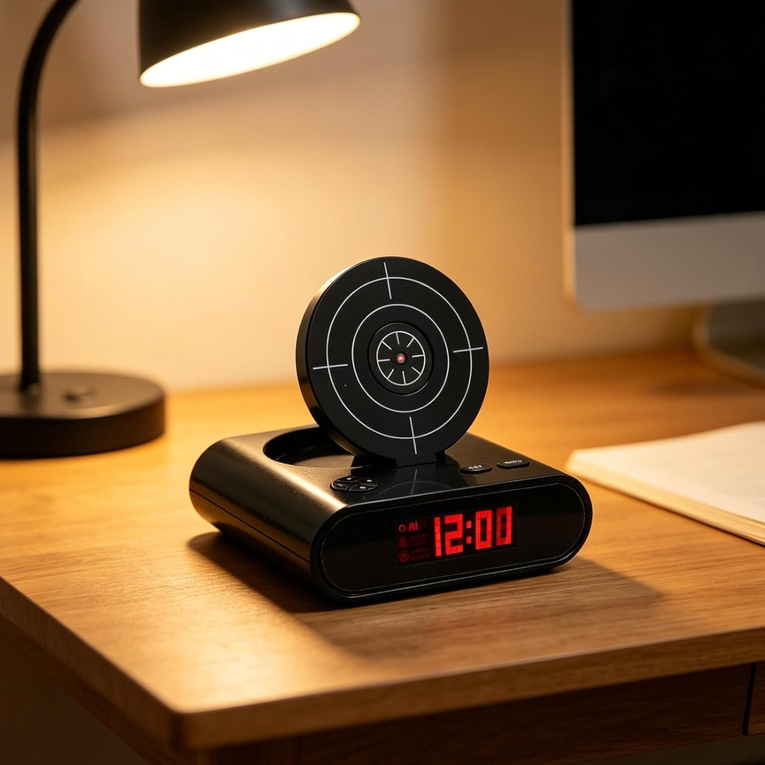 Target alarm clock，LED Display, 2 Alarm Modes, Ringtone Customization, for Home, Office, Living Room