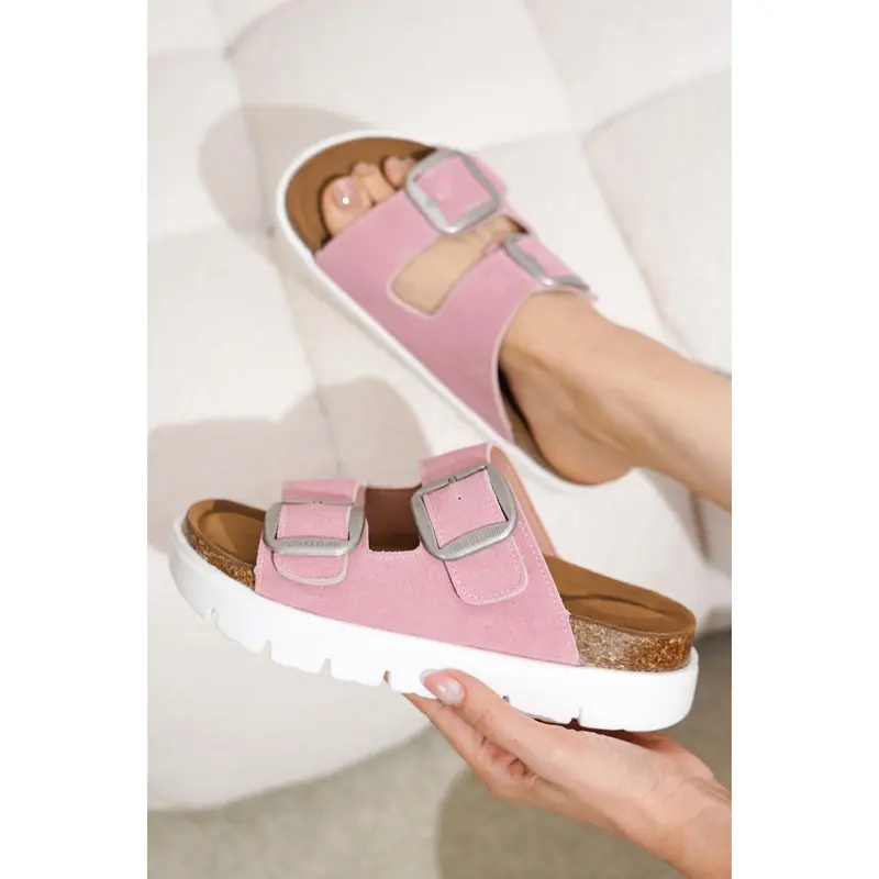 Women's Genuine Leather Flatform Platform Sandals | Summer Walking Footwear |  Non-Slip – Greece Chunky