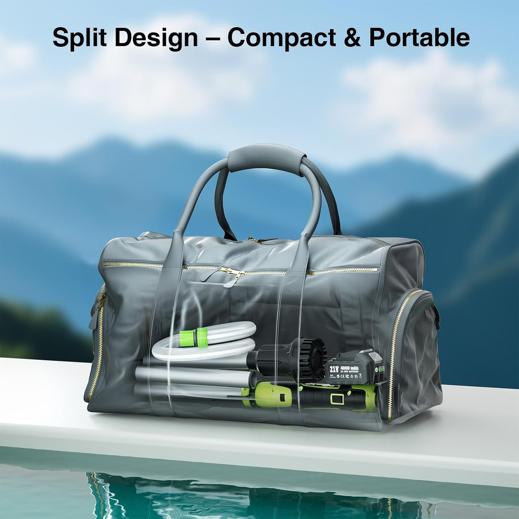Cordless Stick Water Transfer Pump, Portable Battery Powered Sump Pump with 2PCS 4000mAh Rechargeable Batteries, 720GPH, 32FT Lift for Pool/Garden/Pond/Boat/RV/Rain Barrels/Outdoor Draining