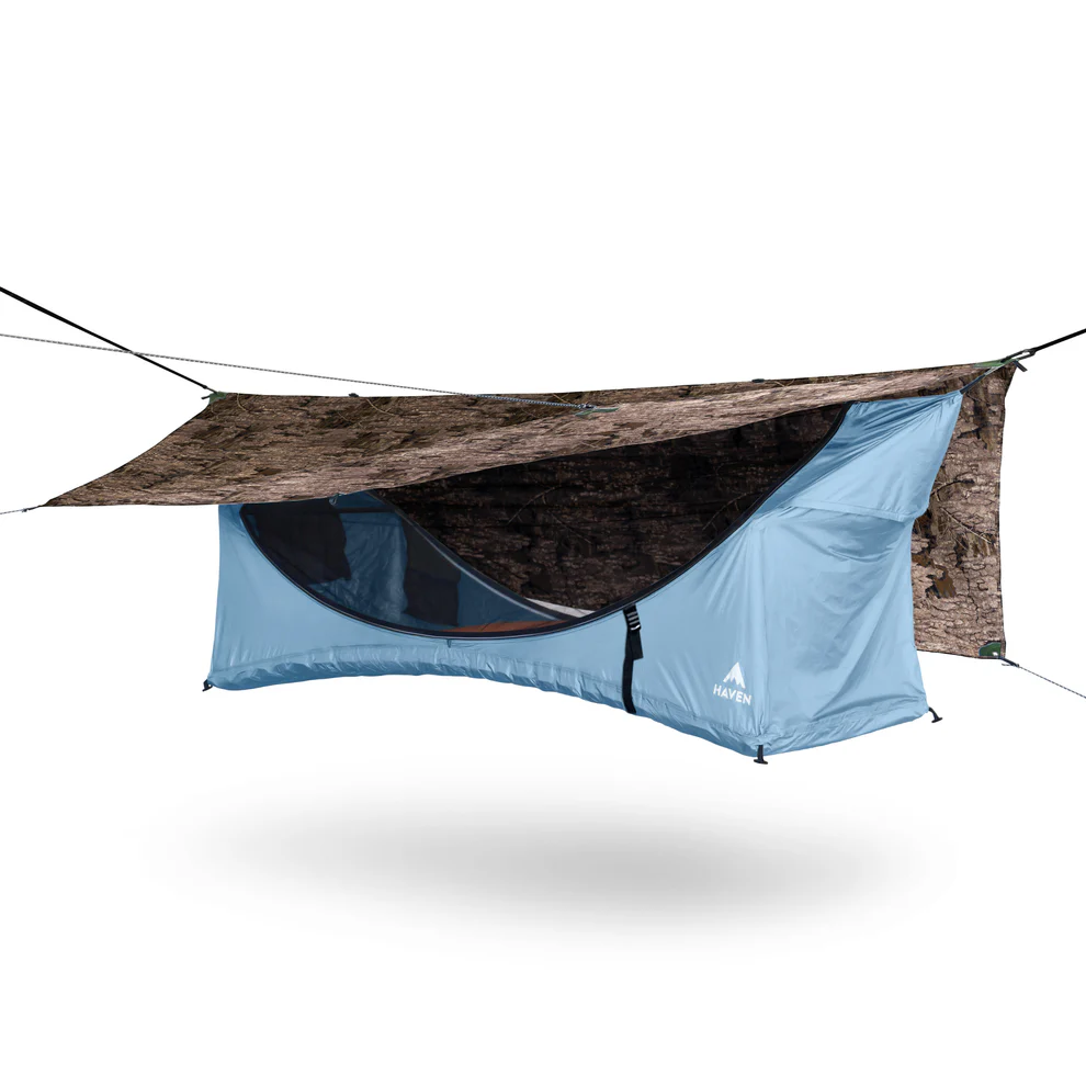 Haven XL Tent + sleeping mat, an integrated system that provides everything you need for comfortable outdoor sleep.